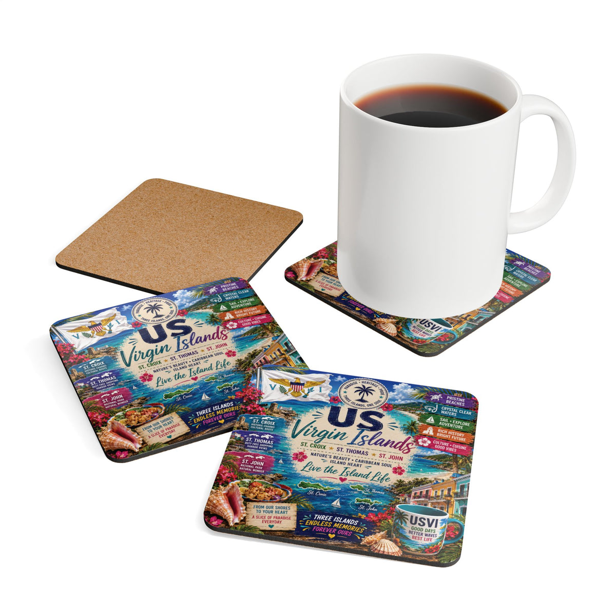 U.S. Virgin Islands Coaster Set