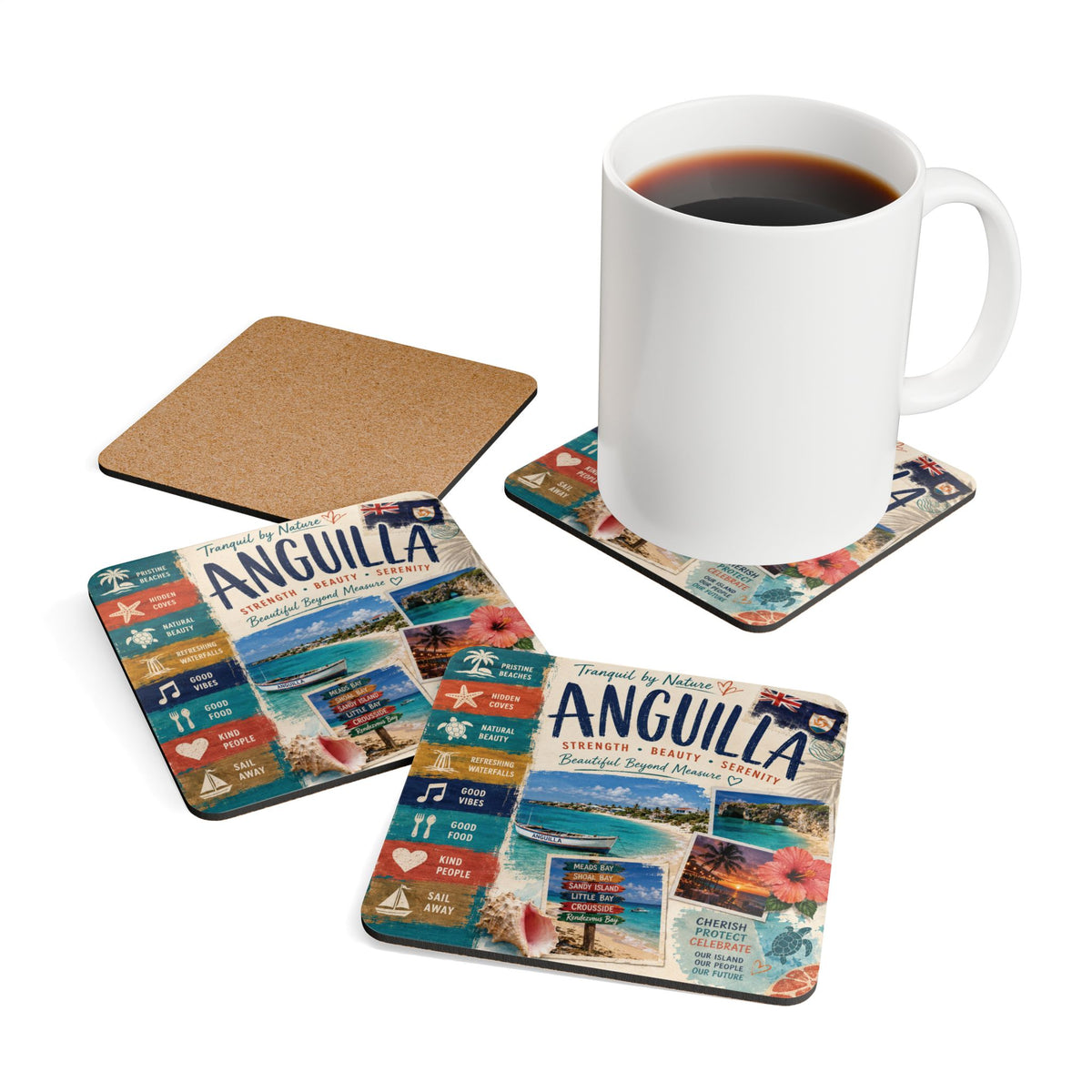 Anguilla Coaster Set