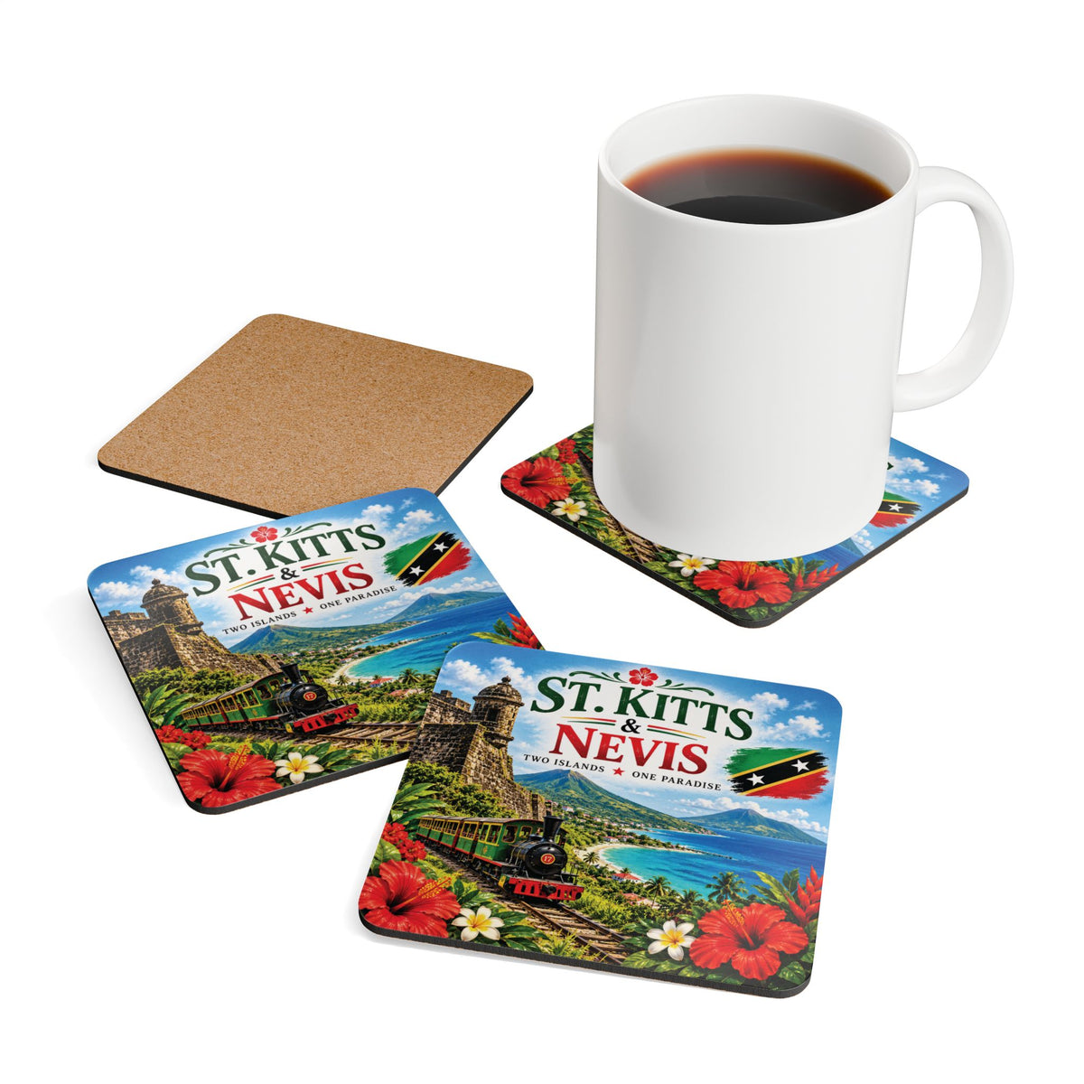 Saint Kitts & Nevis Coaster Set