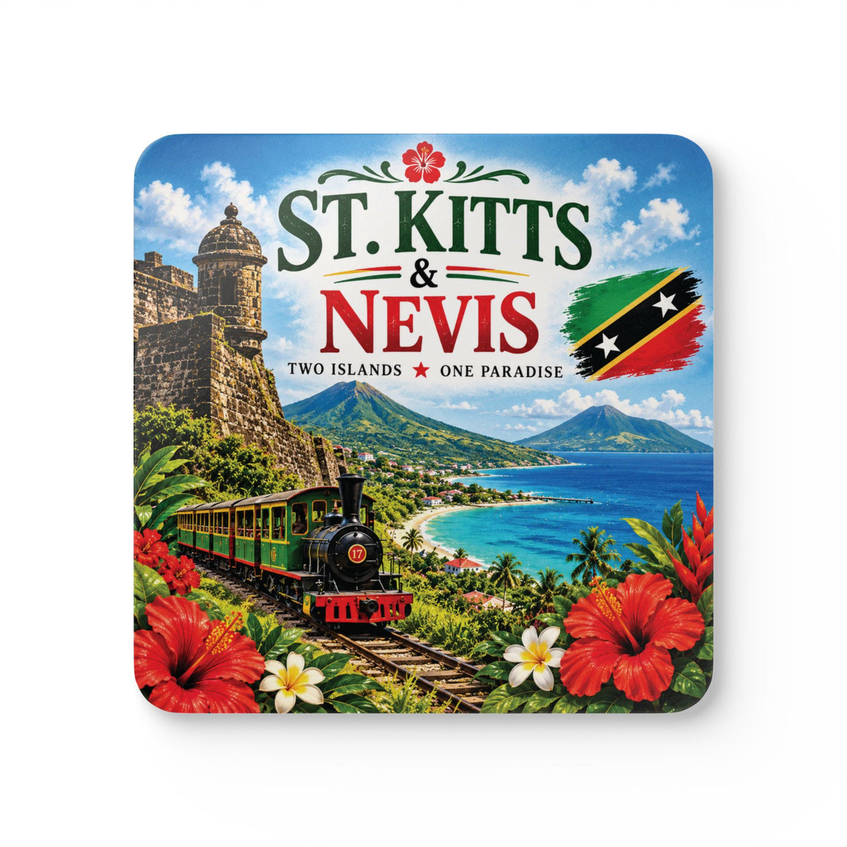 Saint Kitts & Nevis Coaster Set