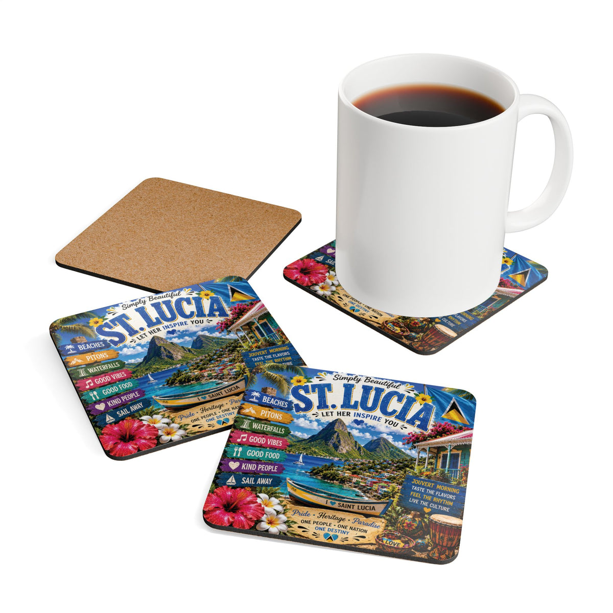 Saint Lucia Coaster Set