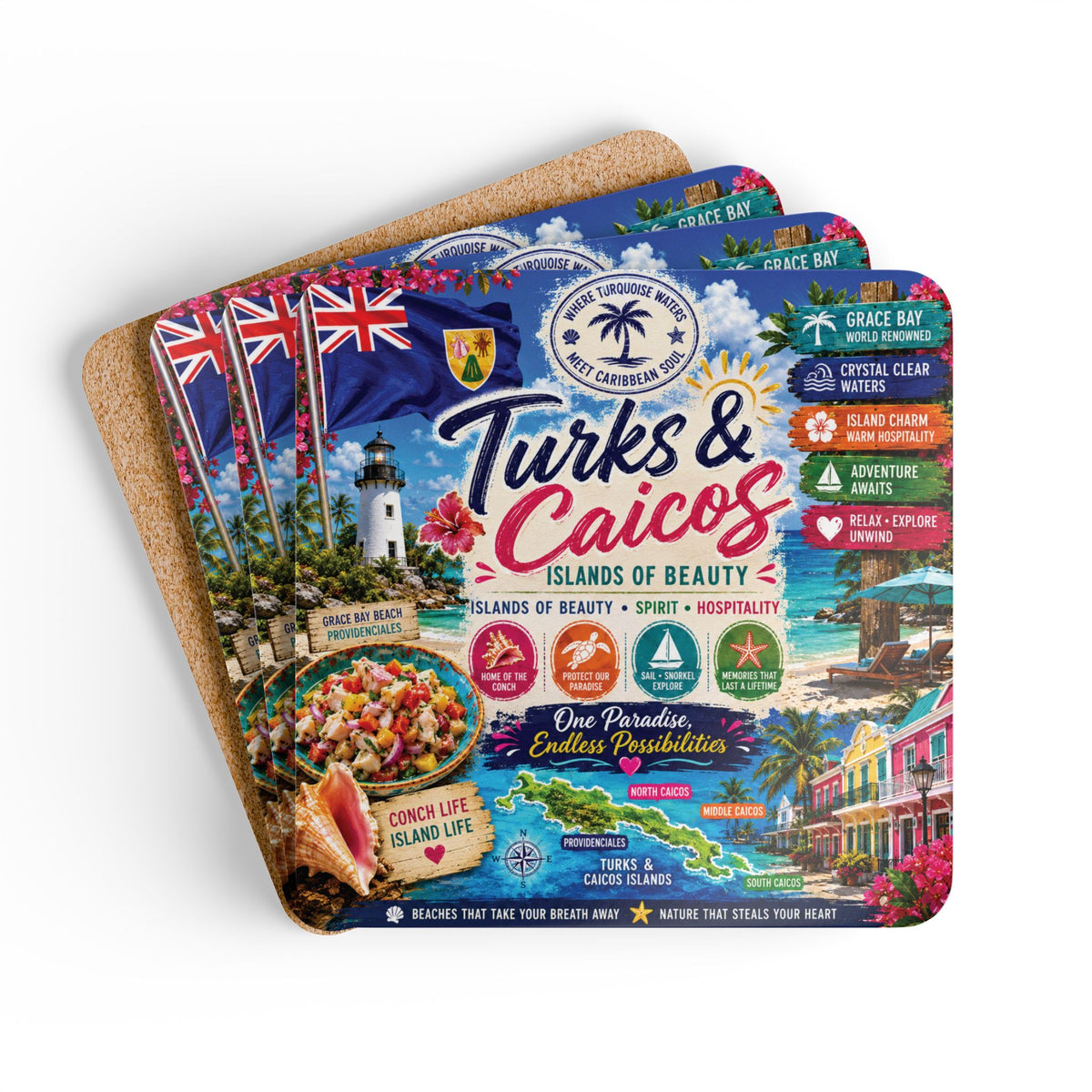 Turks & Caicos Coaster Set