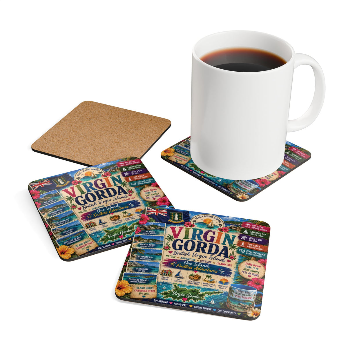 Virgin Gorda B.V.I. Coaster Set