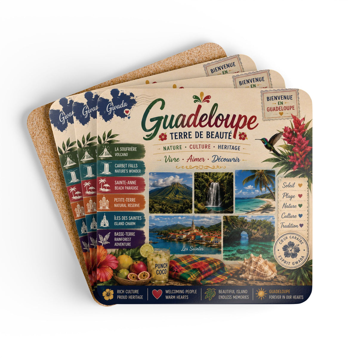 Guadeloupe Coaster Set