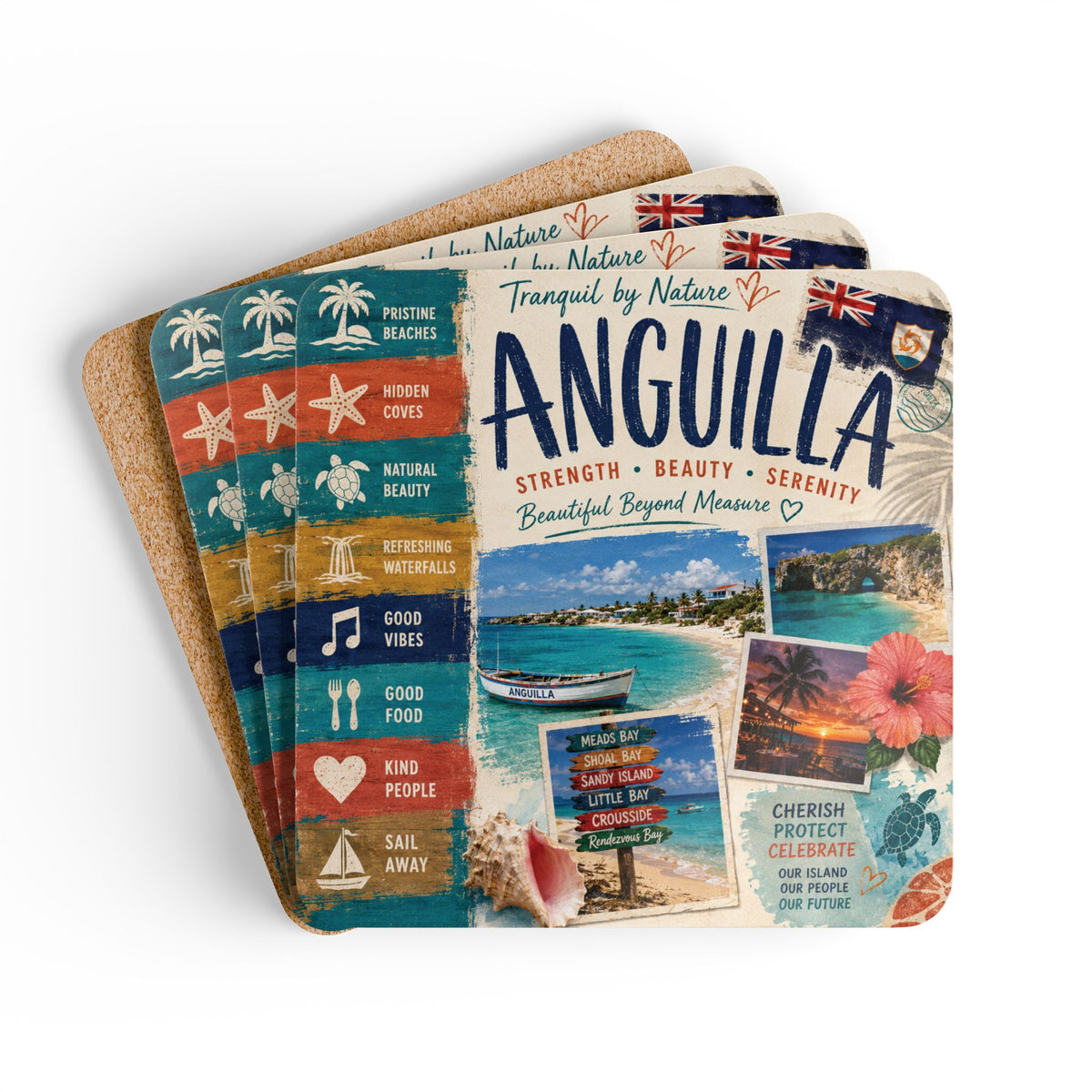 Anguilla Coaster Set