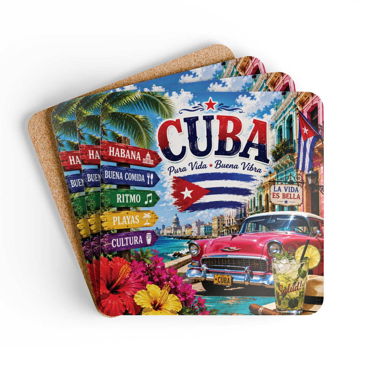 Cuba Coaster Set