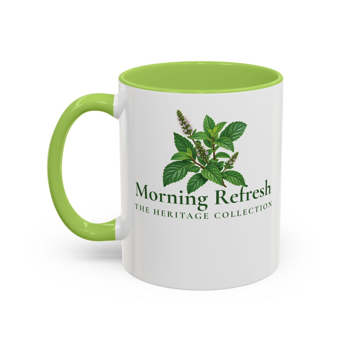 Spearmint Botanical Accent Mug