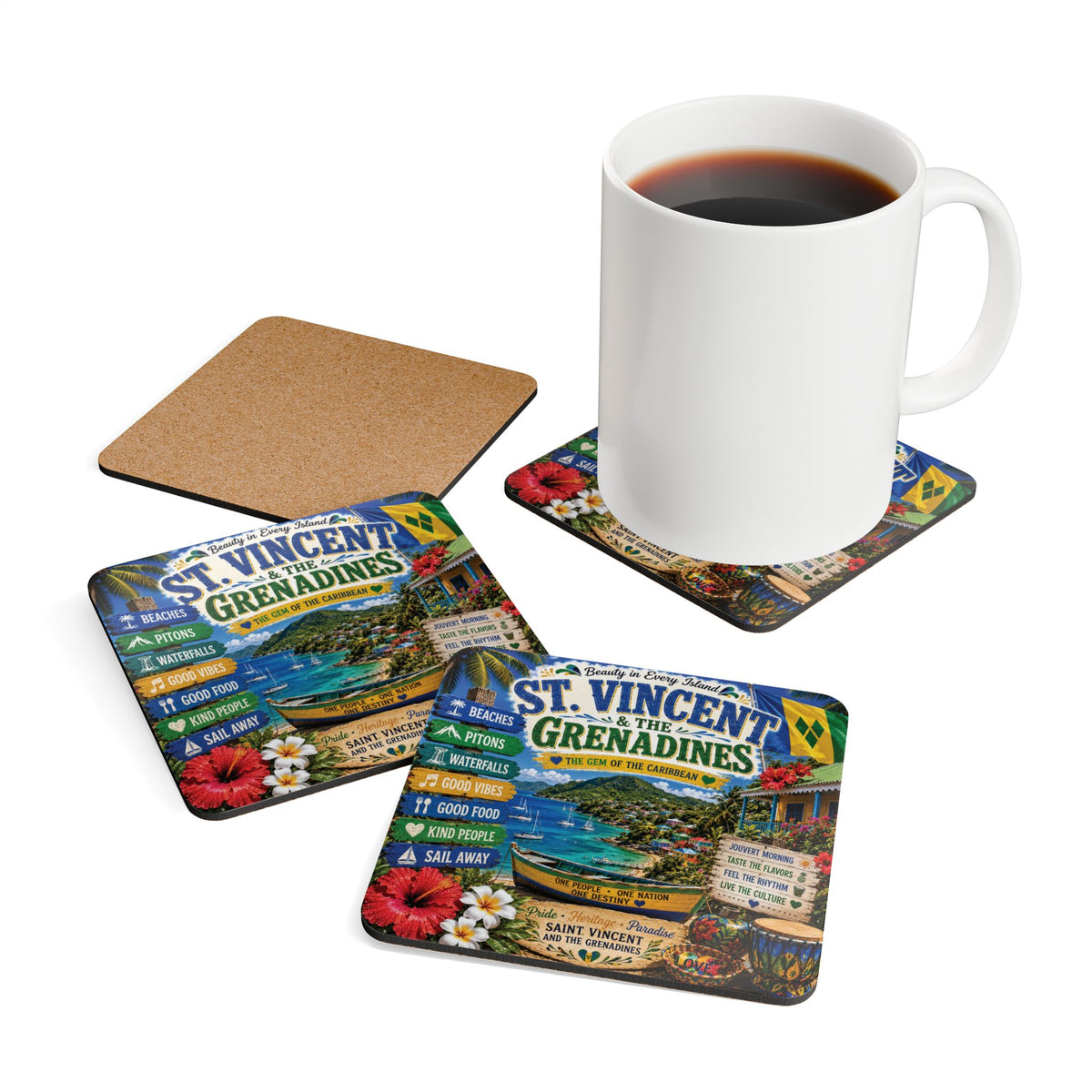 Saint Vincent & The Grenadines Coaster Set