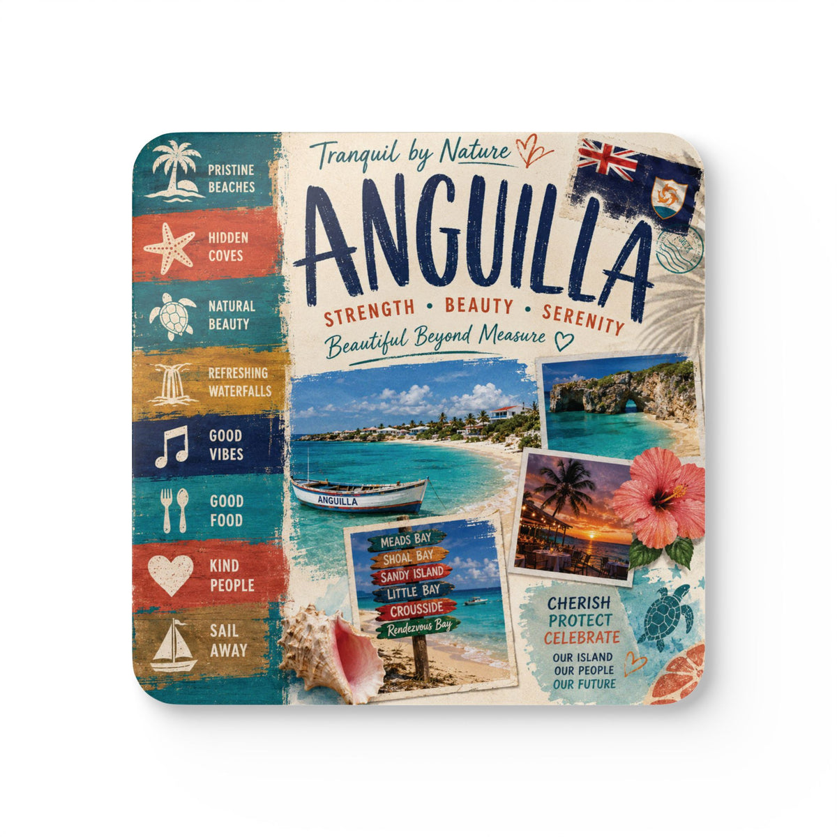 Anguilla Coaster Set