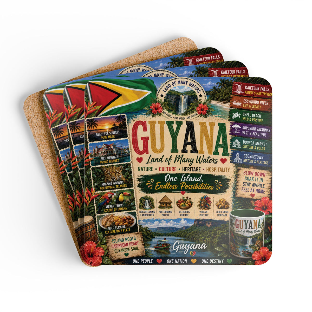 Guyana Coaster Set