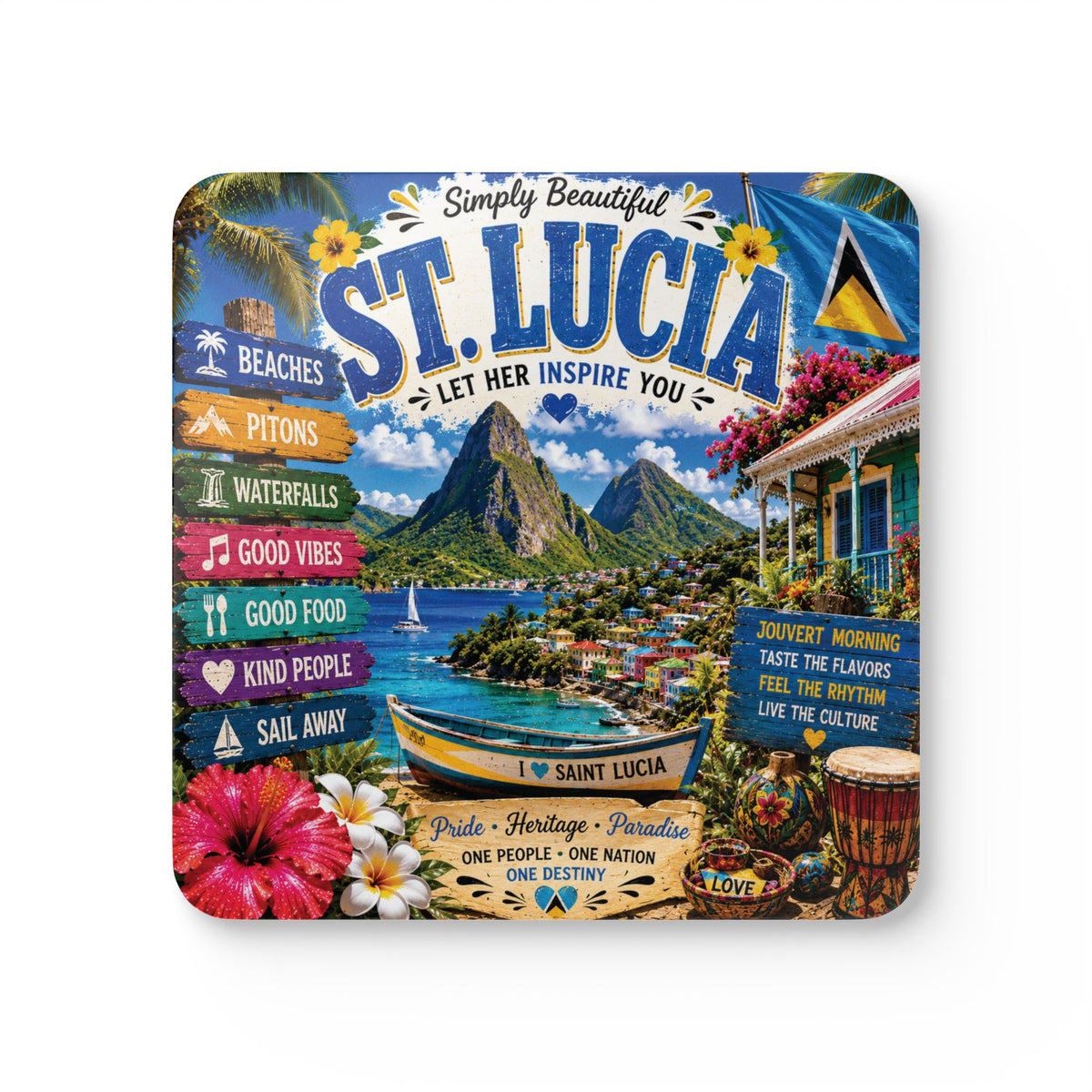 Saint Lucia Coaster Set