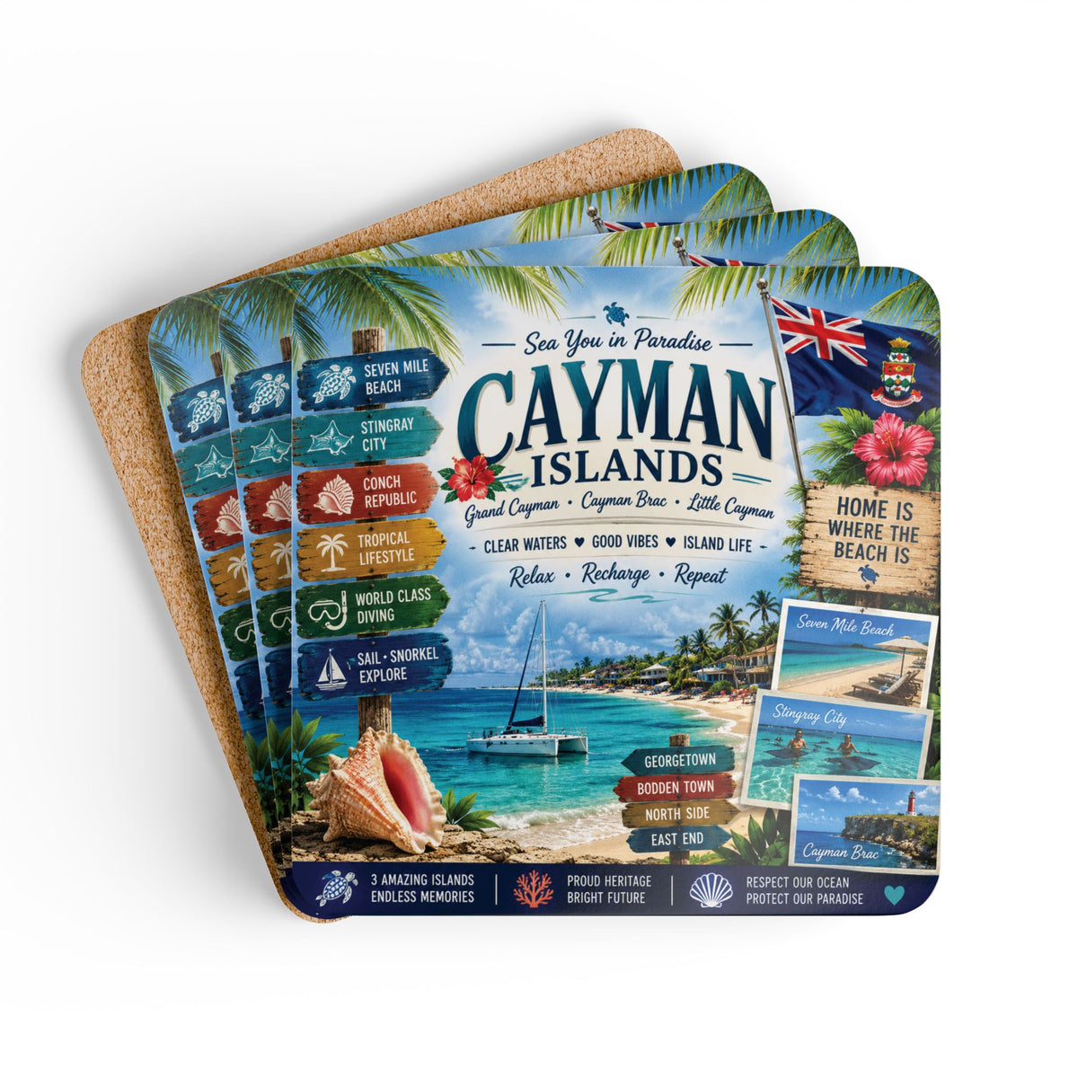 Cayman Islands Coaster Set