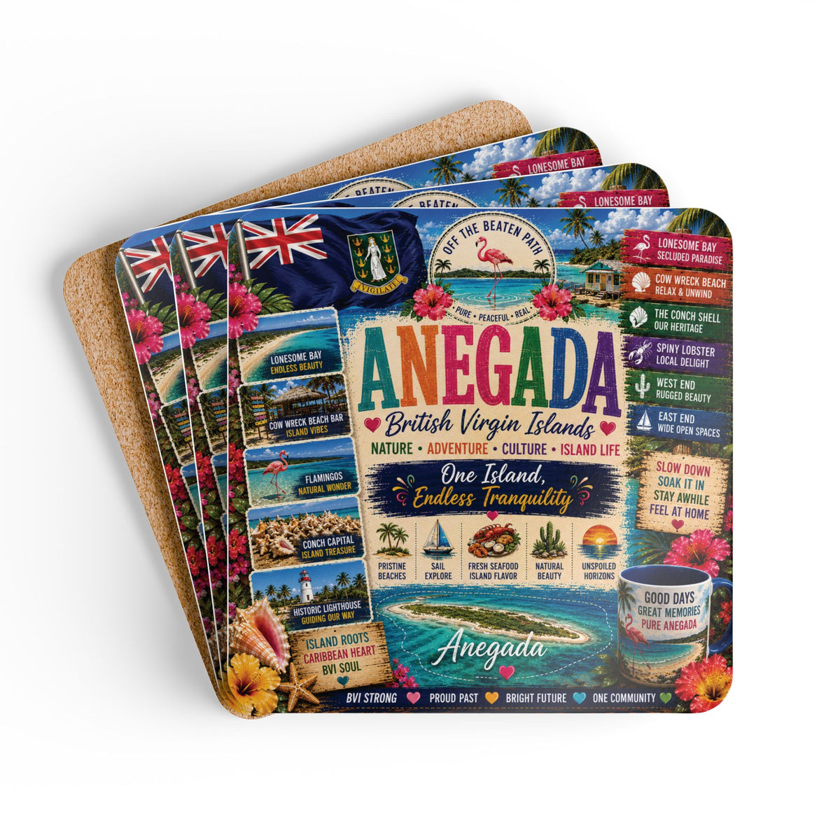 Anegada B.V.I. Coaster Set