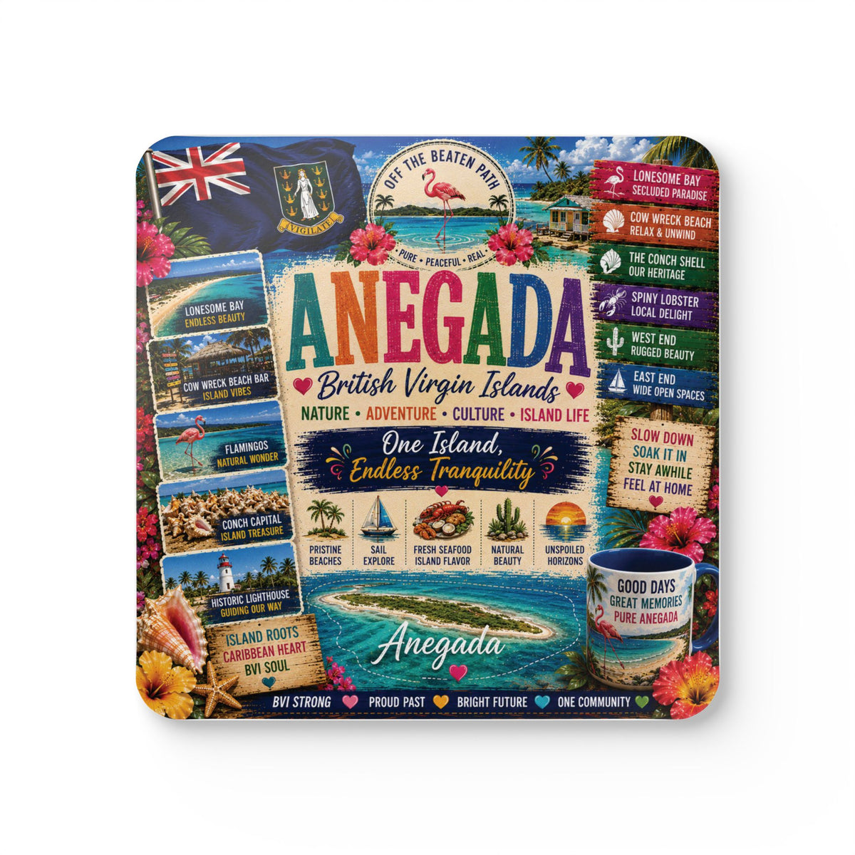 Anegada B.V.I. Coaster Set