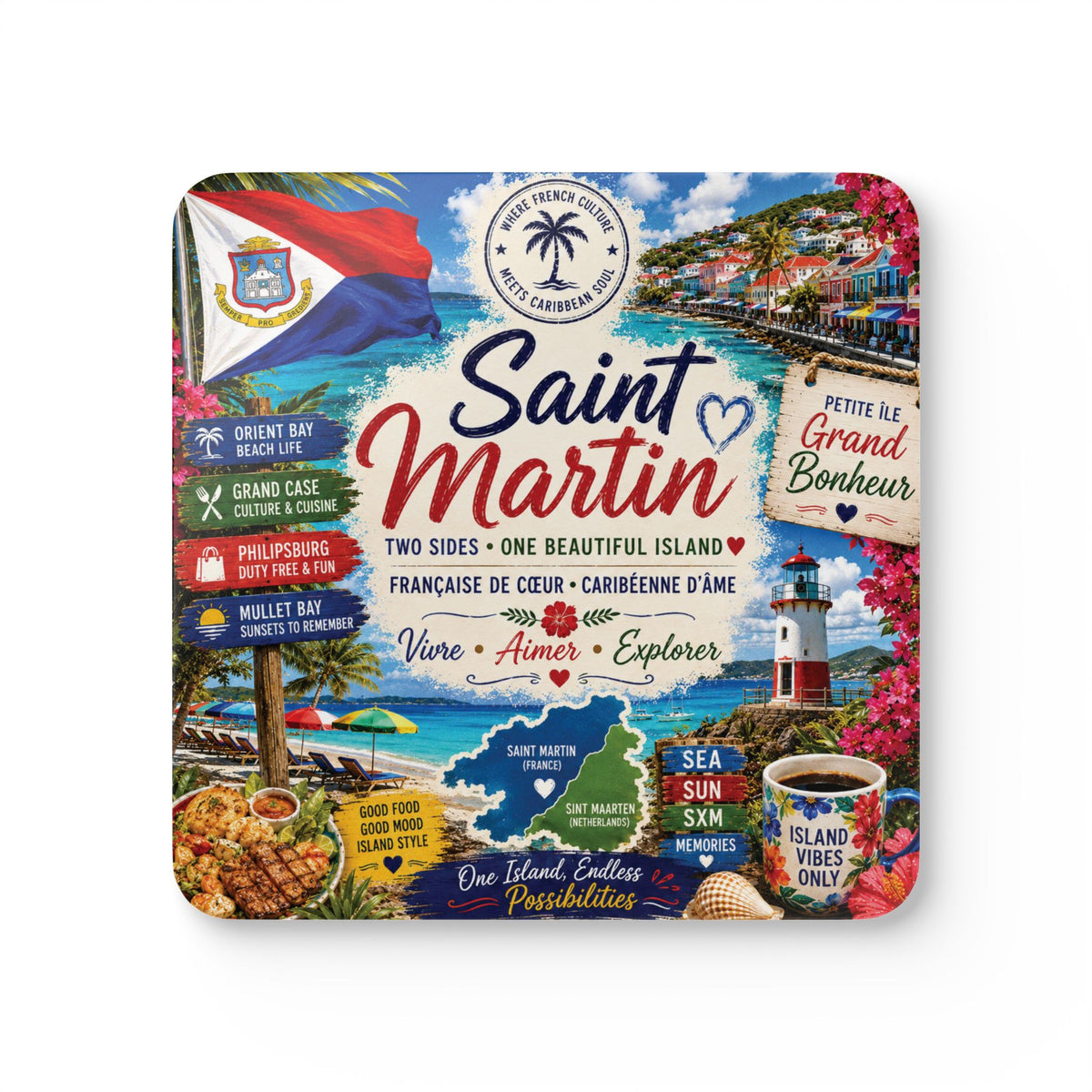 Saint Martin Coaster Set