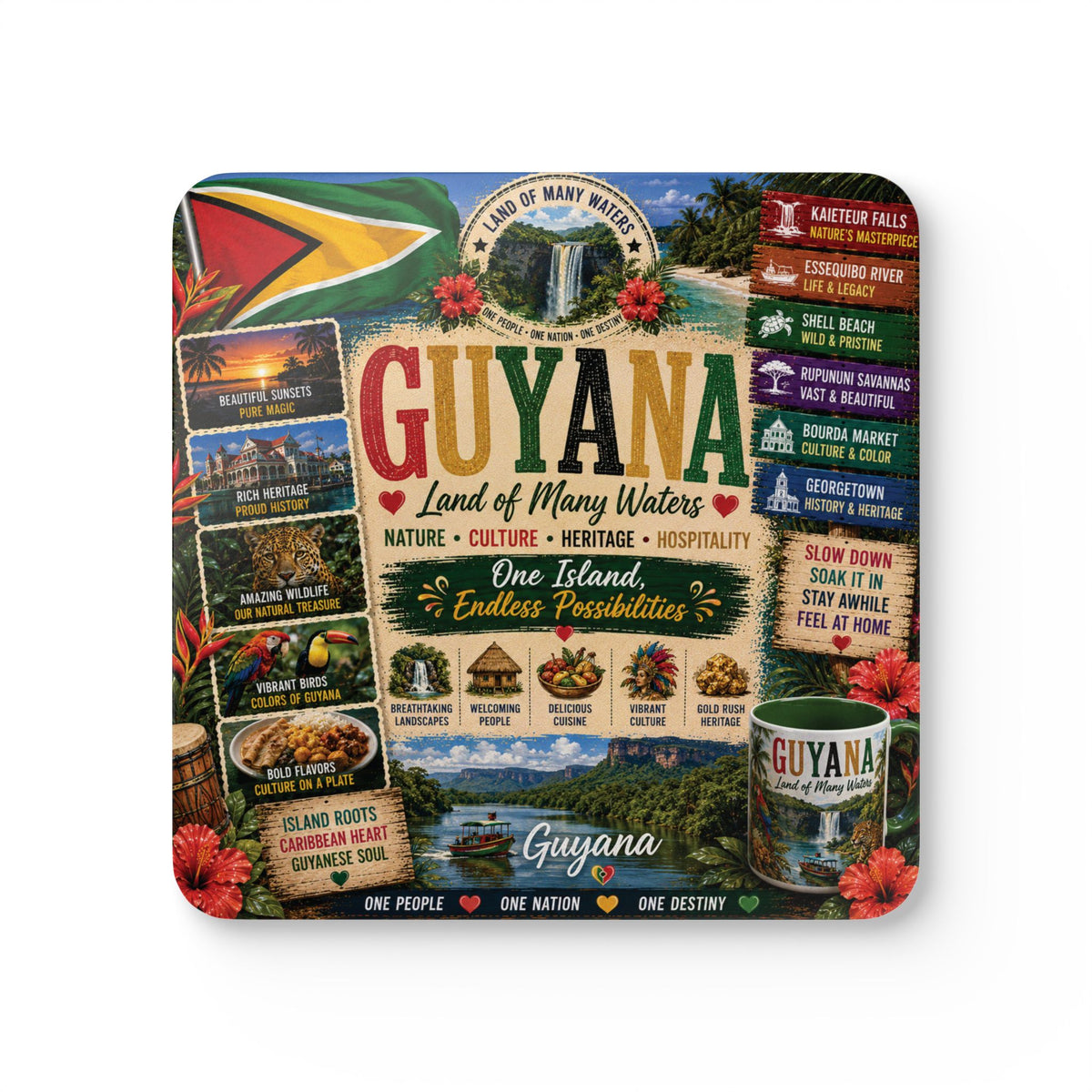 Guyana Coaster Set