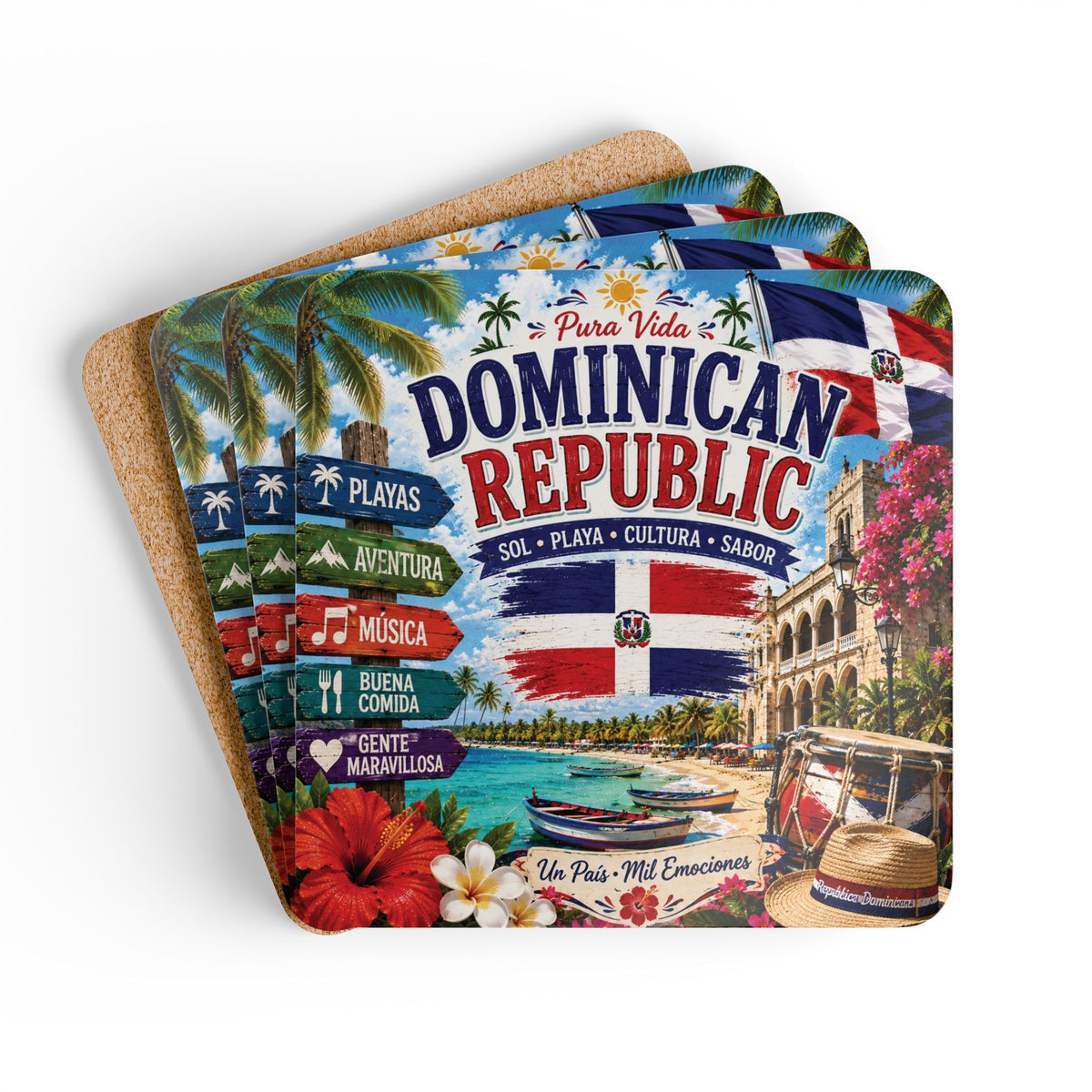 Dominican Republic Coaster Set