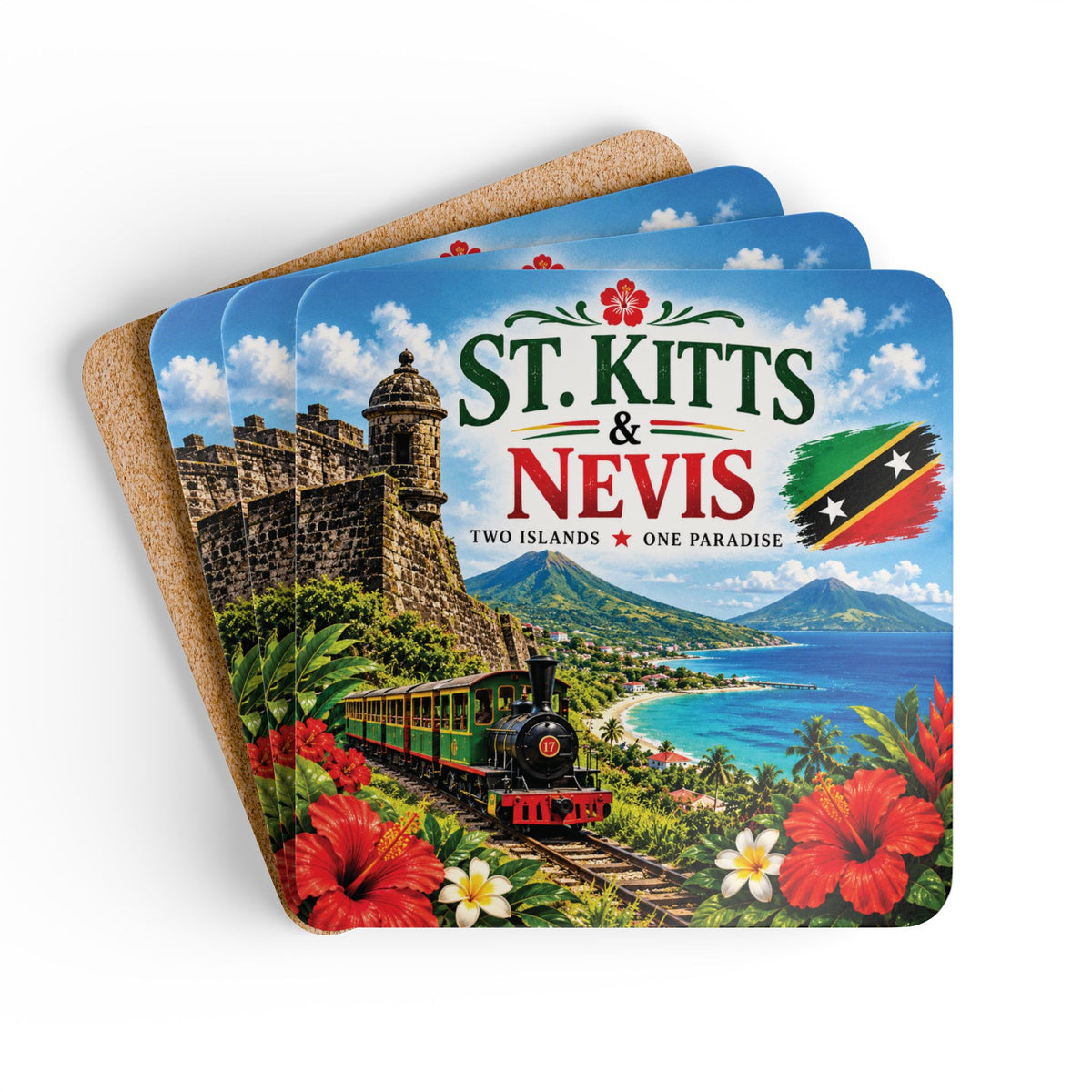 Saint Kitts & Nevis Coaster Set