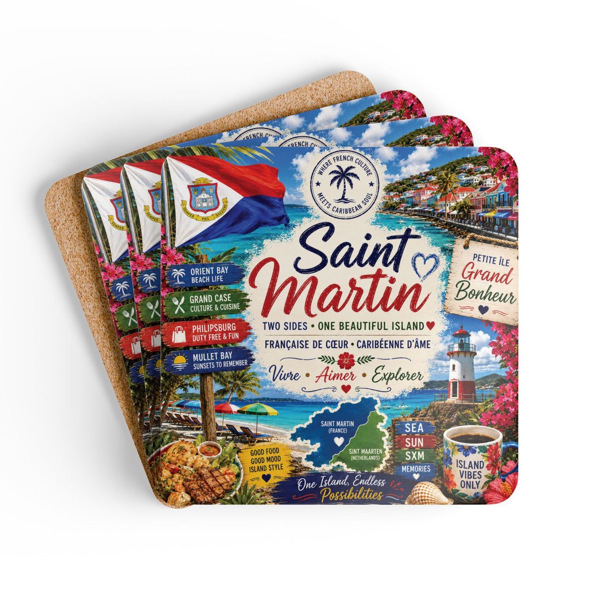 Saint Martin Coaster Set