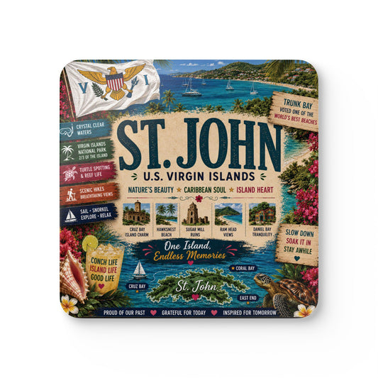 St. John U.S.V.I. Coaster Set
