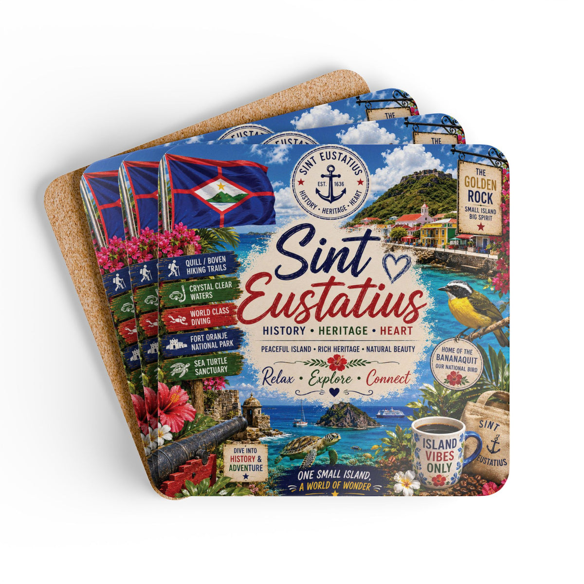 Sint Eustatius Coaster Set