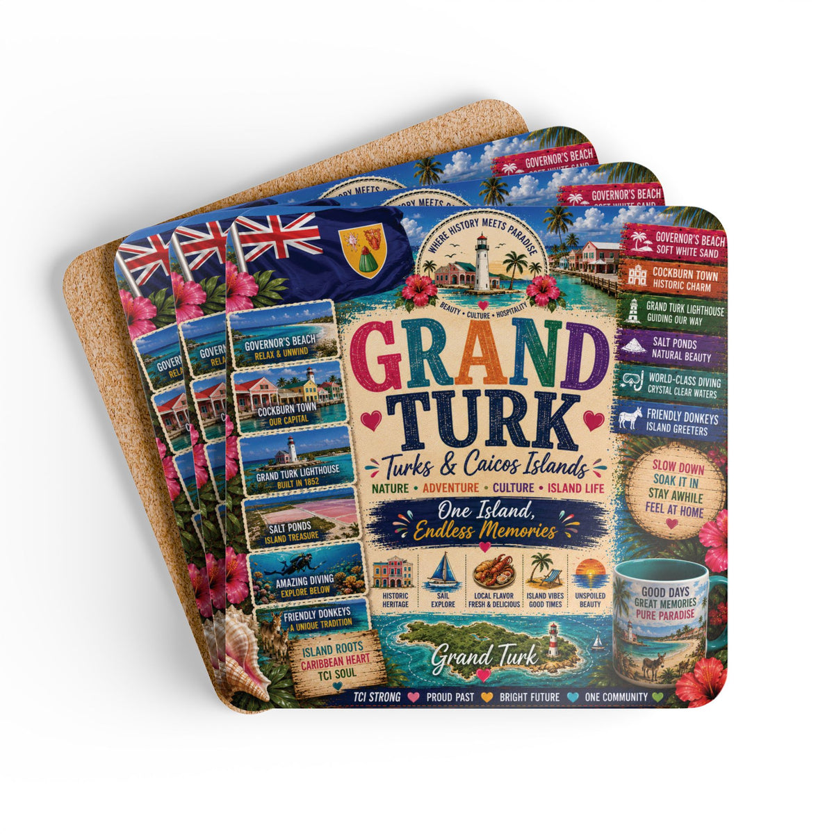 Grand Turk Coaster Set